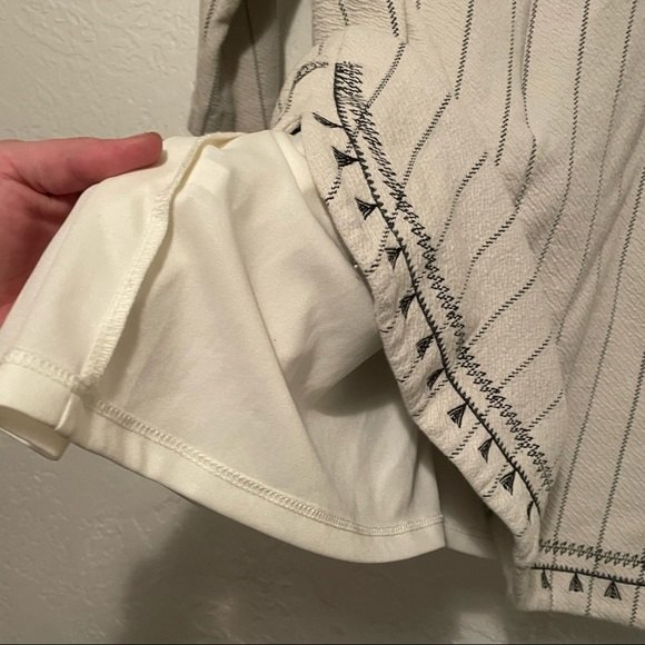 🌻Gianni Bini {L} Ivory/Cotton Boho Long Sleeve Mini Dress - Picture 7 of 12